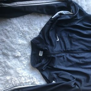 Large men’s Nike jacket zip up blue athletic coat
